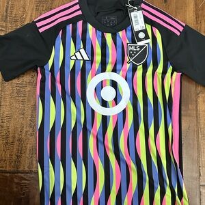 Adidas women’s Black and Multicolor MLS Jersey